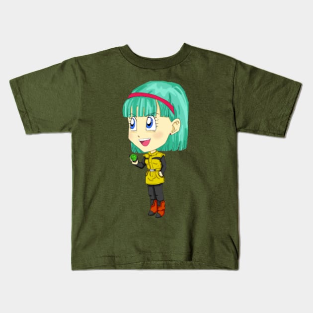 Bulma Chibi Kids T-Shirt by LindsayLovesDisney